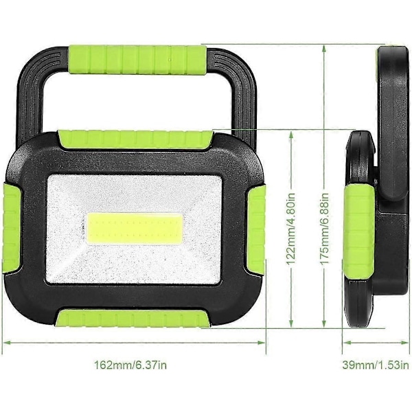 LE Camping Lampe Genopladelig, 1000 Lumen, 4400mAh Powerbank, 3 Modes LED Projektør