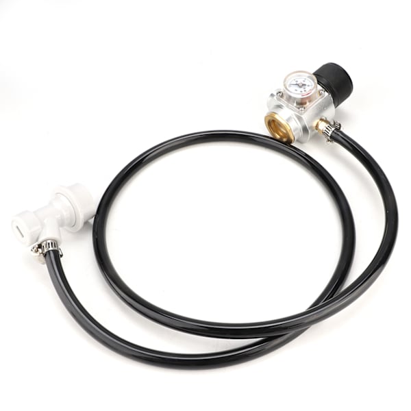0-90PSI CO2 minigassregulator 5/16 tommers gassledningsenhet trykkmåler Kulelås tilbehørssett