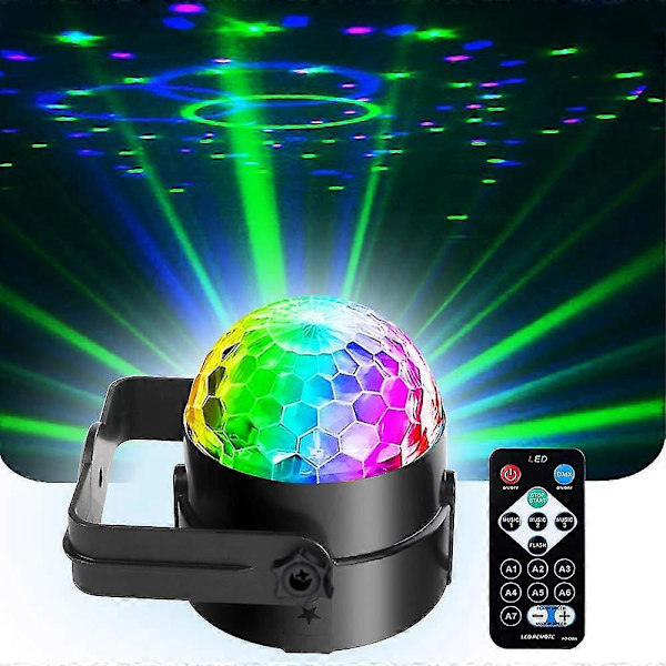 Fjernstyrt LED Magic Ball Lys DJ Belysning Diskokule Strobelys Klubb Lampe