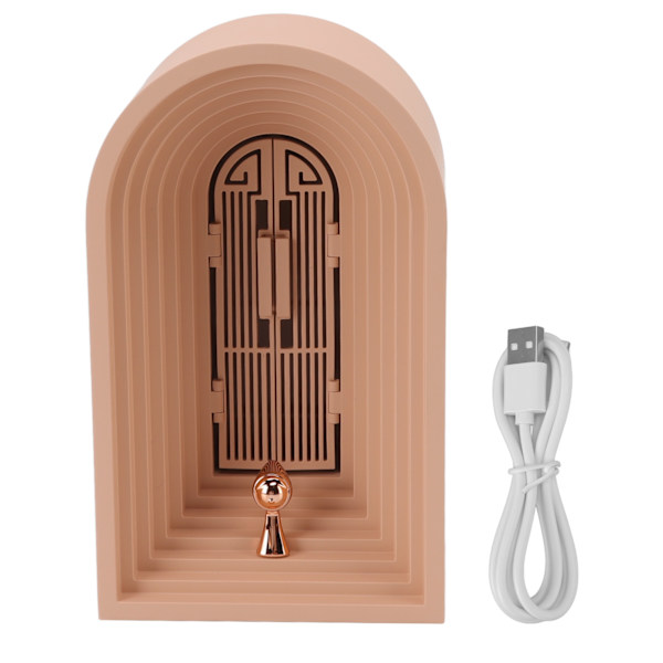 Skrivbords Bluetooth-högtalare USB-laddning Justerbar ljusstyrka Nattljus Högtalare för sovrum Rosa