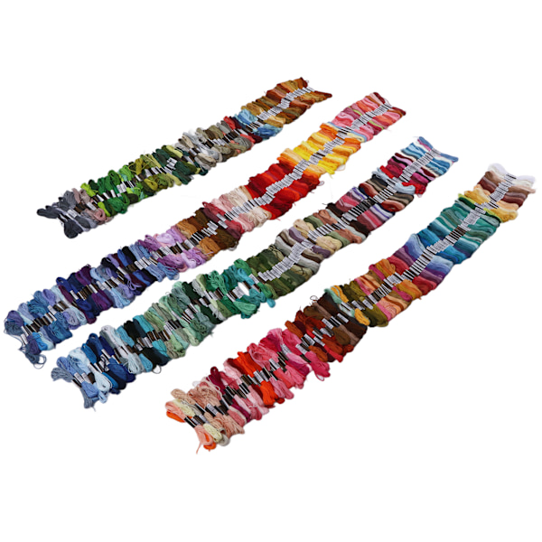 Broderigarn i flera färger som inte bleknar, sytillbehör i polyester för att göra armband, garn, dockor, handskar
