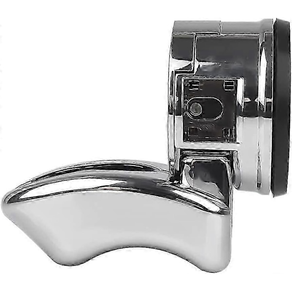 Duschhållare, Silver Duschmunstyckeshållare, Sugkopp Duschmunstyckeshållare, Två Kortplatser, Kompatibel med de flesta duschar_SZXM