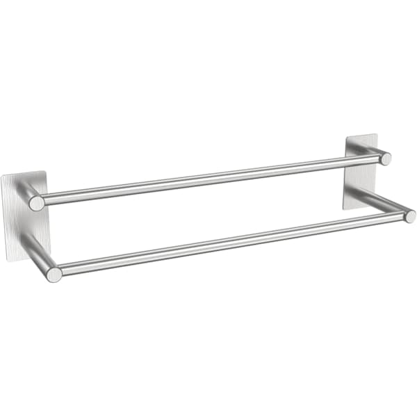 Bathroom Towel Holder, Drill-Free Self-Adhesive Wall Mounted Towel Bar, Brushed Stainless Steel, Rust and Scratch Resistant (40 cm, Silver)