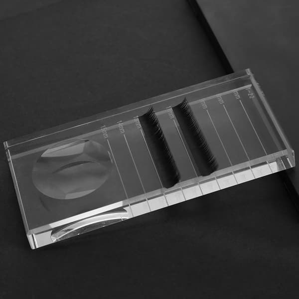 Rektangulær Glas Falske Øjenvipper Lim Adskiller Holder Øjenvipper Extension Pallet