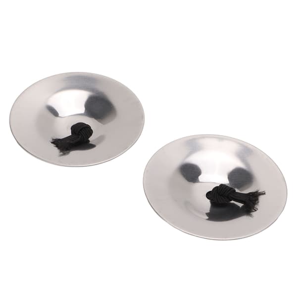 2 st Finger Cymbaler Ren Koppar Slitstark Lättgrepp Fingerklocka för Dansfest Högtid Silver