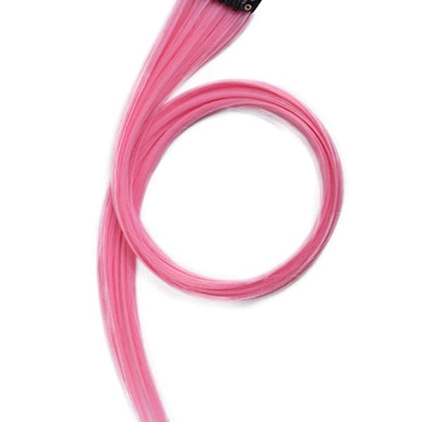 21.7in Farvede Hår Extensions Lige Highlights Clip Hår Extensions til Cosplay Fest Vandmelon Rød