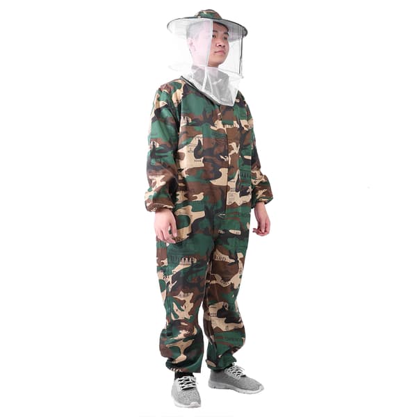 Professionell Polyester Bomull Biodlingsjacka Skyddande Bidräkter Smock Biodlarutrustning L
