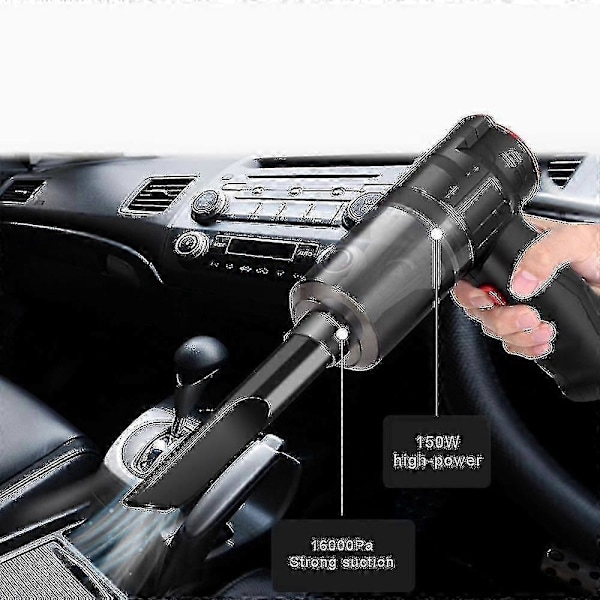 16000pa 150w Trådløs Bil Støvsuger Blæsbar Ledningsfri 2 I 1 Håndholdt Auto Støvsuger Hjem & Bil Dobbelt Anvendelse Mini Støvsugere -JRCL