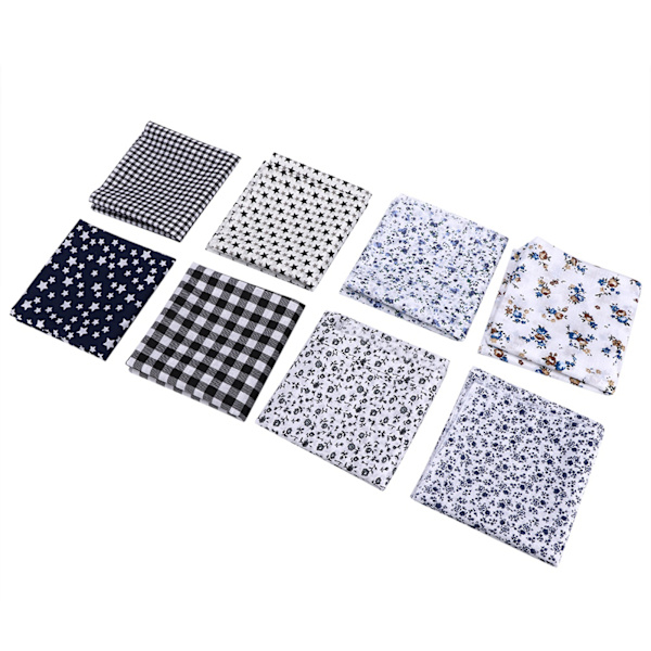 50x50cm 8 st Distinkt tryckt mönster bomullstygtyg DIY sömnad hantverksprojektmaterial