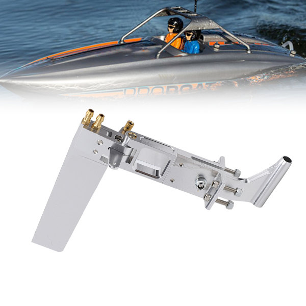 110mm Aluminium Vann Absorberende Styreror Med 4mm Støttestang Hale For Kat RC Jetbåt Sølv