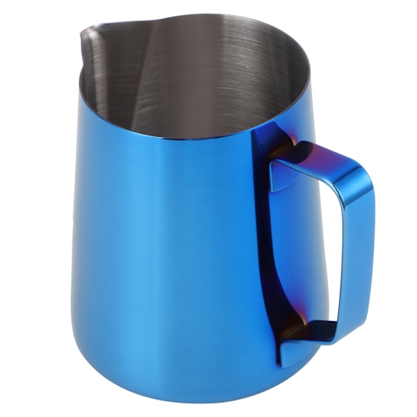 Melkeskummerkanne i japansk stil 304 rustfritt stål Kaffe Kopp Krus for Hjem Bar (600ML Blå)