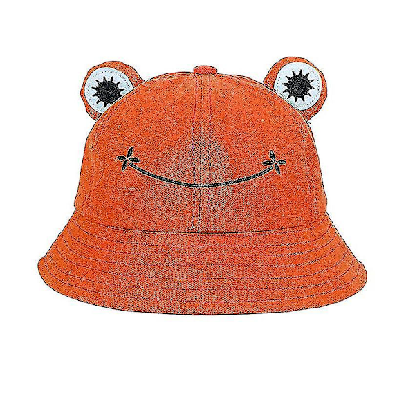 Froskebøtte Solhatt for Kvinner og Barn - Oransje 51-53 cm