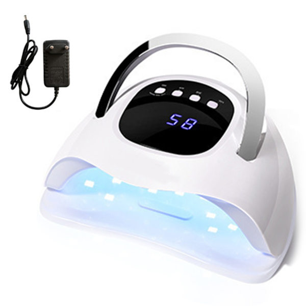 UV-gel neglelampe Hurtigtørrende 63 stk. lampechips 4 timer Kraftig 288W neglekunstlys 100-240V Hvid EU-stik