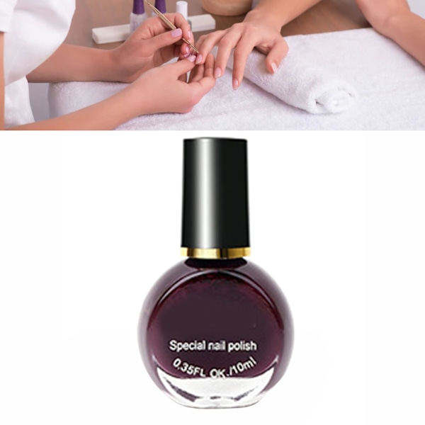 Kynsilakka 10ml Kylläinen kirkas väri Elegantti tyyli Nopea kuivuminen Pitkäkestoinen Nopea kuivuva kynsilakkaE049-10
