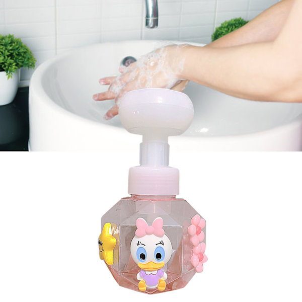 Pumpflaska Tvåldispenser Plastpumpflaskor Påfyllningsbara Flaskor Bred Mun Tomma Pumpflaskor För Lotion Schampo Rosa Anka