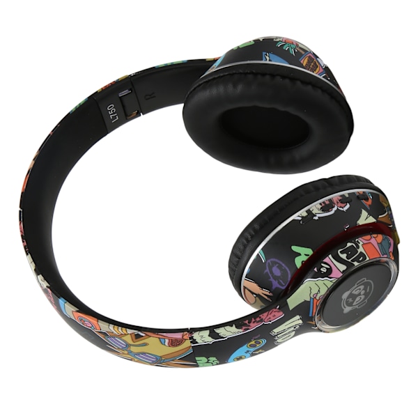 L750 Graffiti Bluetooth-headset med RGB-lampe, der understøtter hukommelseskort, LINEIN-tilstand, trådløst headset med mikrofon til pc, bærbar computer