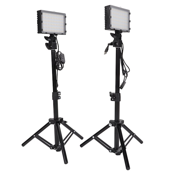 LED-fyldlys dæmpbart 6000K USB LED-videolys med justerbart stativ til konferenceopkald, streaming, videofotografering