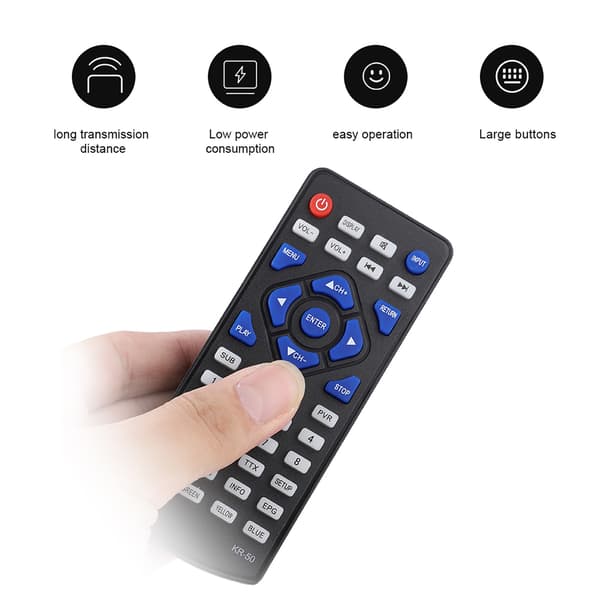Erstatningsfjernkontroll for digital-TV, TV-kontroller for LEADSTAR KR‑62