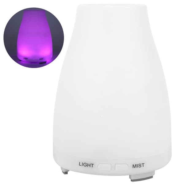Aroma Diffuser Luftfukter for Skrivebord med LED Nattlys for Hjemmekontor 200ml 100‑240VEU Plugg