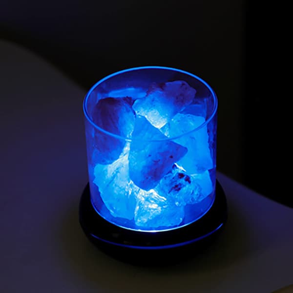 Saltkrystallampe Natlys USB Aroma Diffuser Saltlampe Farverig Saltkrystallampe Duftoliediffuser til Kontor Yoga Soveværelse