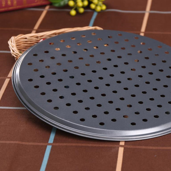 Non Stick Pizza Pan Pizza Bakke Rund Pizza Bageplade Stærk Bageværktøj