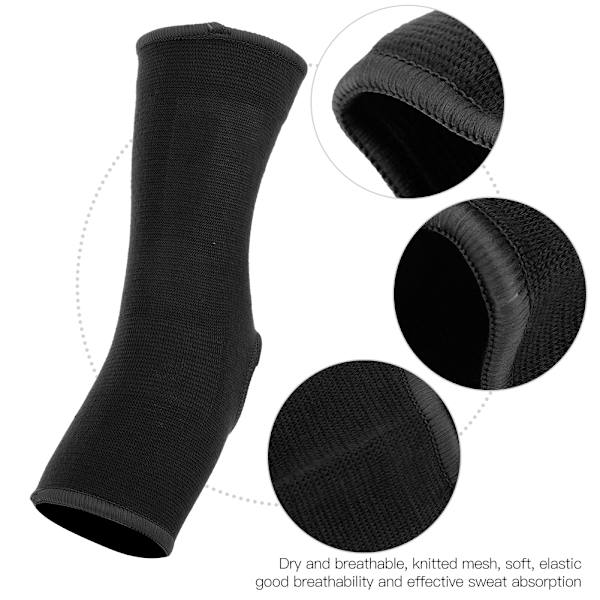 1 par sportsankelbeskyttelsespude beskyttelsesudstyr til Sanda Muay thaiboksning Karate Taekwondoblack M