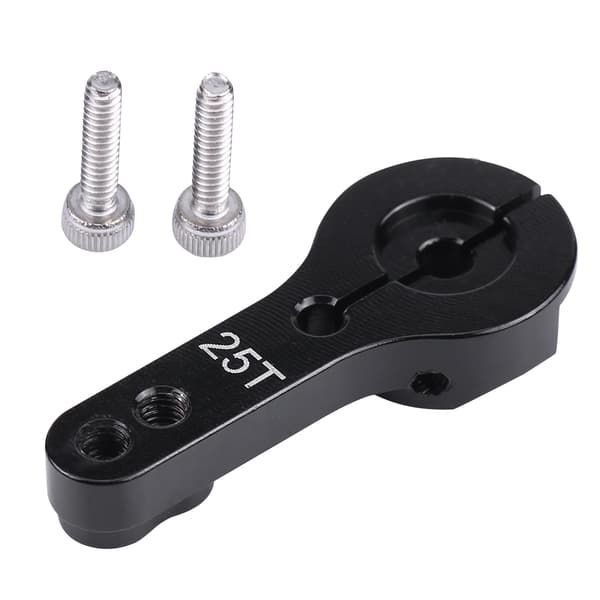 25mm Puolikas Servo-sarvi Futaba/Ace/TowerPro MG:lle (Musta)
