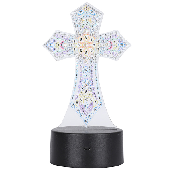 LED 7 färger USB nattlampa akryl DIY diamantmålning lampa heminredning (DP03)
