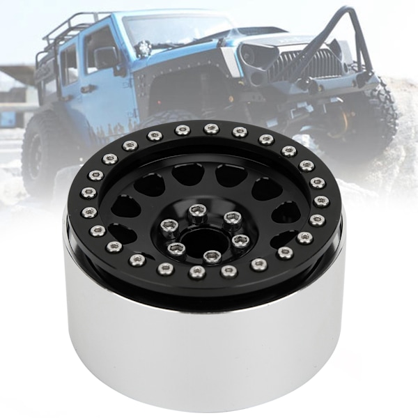 4 kpl 2,2 tuuman metallilukko rengaspyörän napa raskaampi lisävaruste Rock Crawler 1/10 RC musta