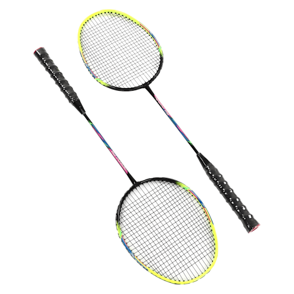 1 par gröna badmintonracketset, modernt, lätt, bekvämt grepp, halkfri badmintonracket