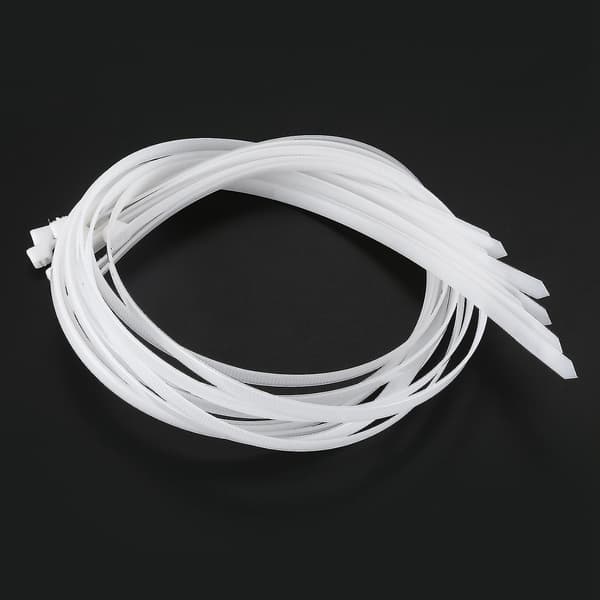 10x ekstra lange 76 cm hvite buntebånd white
