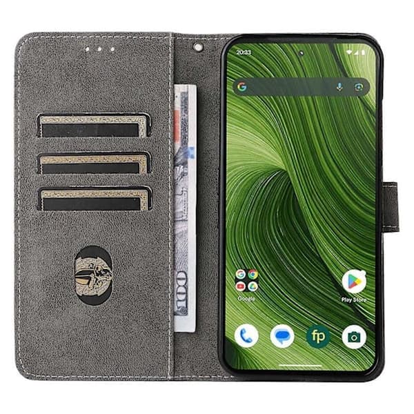 Plånboksfodral för Fairphone 6 med RFID-blockering PU-läder Telefonfodral med Ställ och Rem Grön