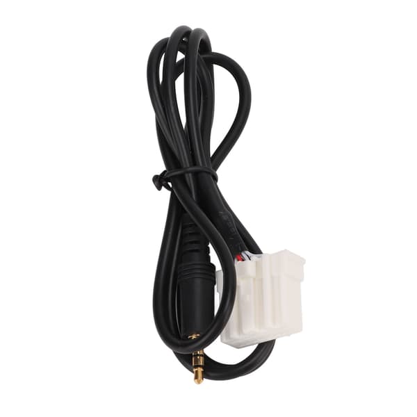 1 m lang AUX-lydindgangsadapter 3,5 mm klar lyd sort erstatning til Mazda 2 3 5 6 MX5 RX8 musikafspiller