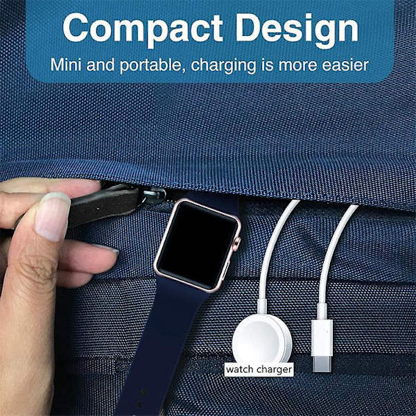 6ft USB Magnetisk Laddningskabel - Vit | Allt-i-ett-laddningsbas