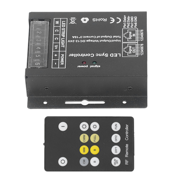 RF trådlös fjärrkontroll LED-dimmer 14 knappar två toner justera ljusstyrka dimmer ljusbrytare för LED-remsa ljus DC 12V till 24V