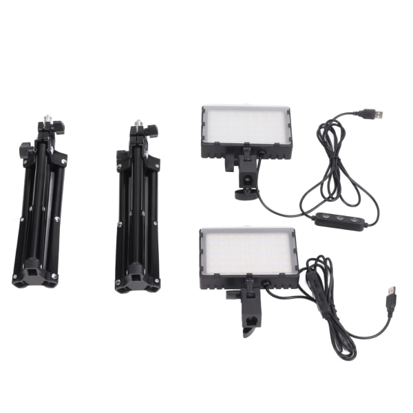 LED-påfyllingslys Dimbar 6000K USB LED-videolys med justerbart stativ for konferansesamtale Streaming videofotografering