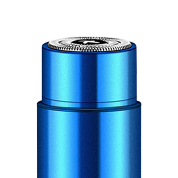 Elektrisk skäggklippare Mini USB Uppladdningsbar Bärbar Roterande elektrisk skäggtrimmer för män Kvinnor Blå