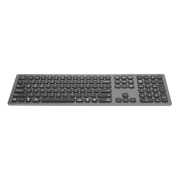 Bluetooth-tastatur med numerisk tastatur Sklisikre puter 110 taster Tynt kontortastatur for OS X for Windows for Android