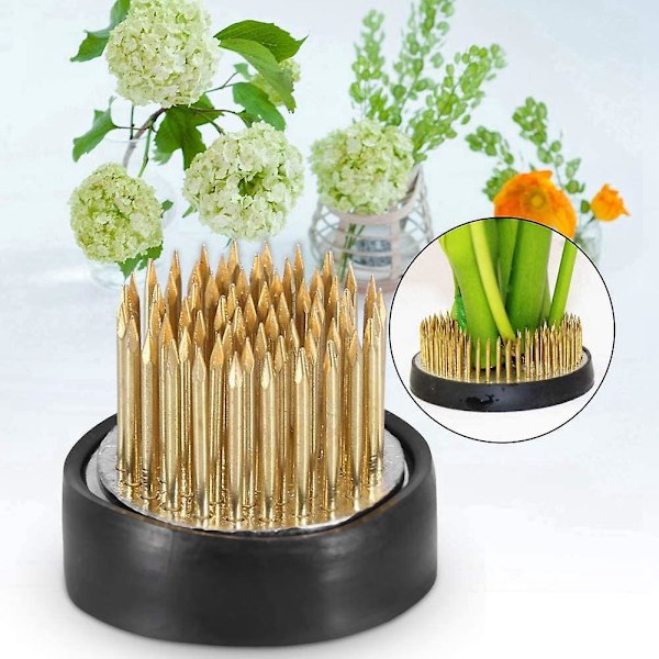 Rund Blomhållare Arrangemang Blompigg Blomfixeringsdekoration Arrangeringsverktyg Blomsterarrangemang med Gummitätning Högkvalitativ Blomhållare (3.5c