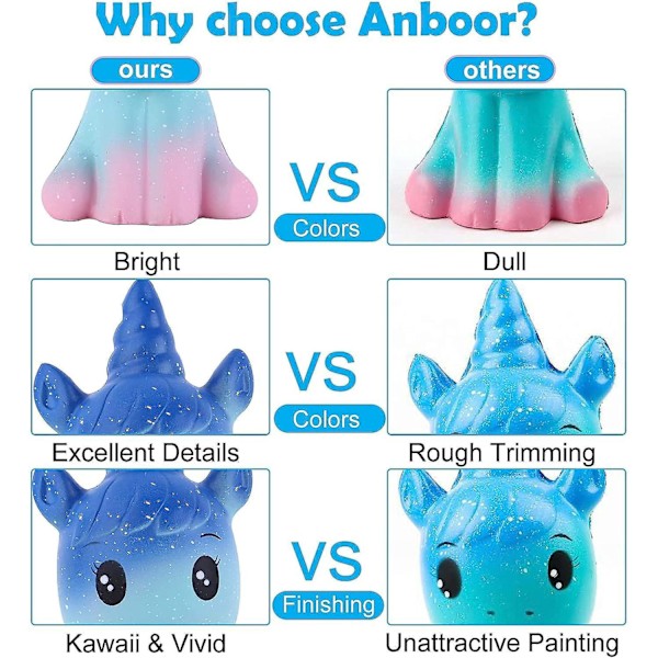 Galaxy Unicorn Horse Squishy Slow Rising Squeeze Toy - Stress Relief Kawaii Animal Squishies presentsamling för barn