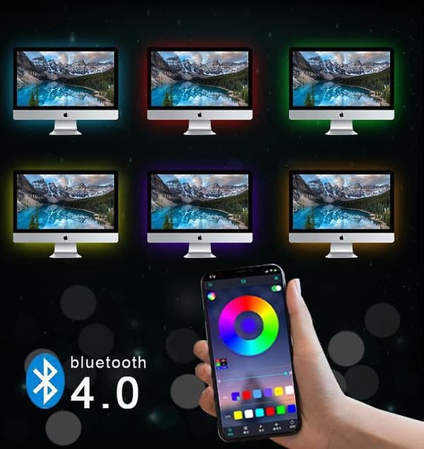 Smart WiFi LED-lysstribe - 5m RGB Multicolor, App-styret, Perfekt til TV-baggrund, Køkkenindretning