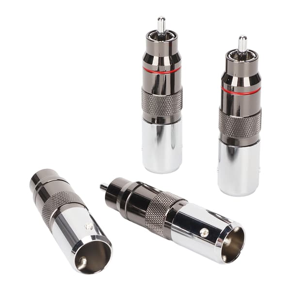 RCA hanstik forkromet svejsning DIY RCA lydstik til 11,5 mm diameter signalkoaksialkabel
