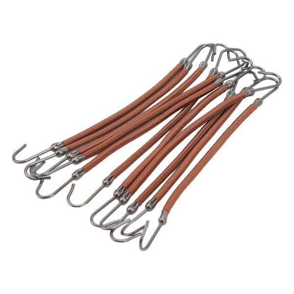 10st Hästsvanshållare Krok Kvinnor Flickor Flexibelt elastiskt hårband Krok Styling Tool för Office Dating Brun