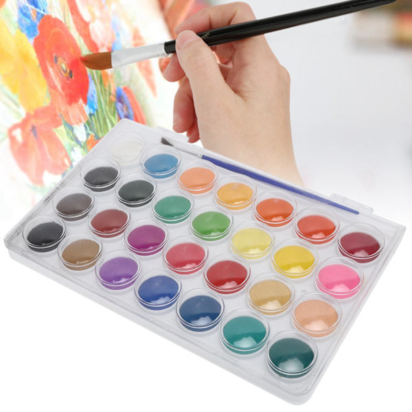 28 farver fast pigment maling bærbar kunst maling pulver sæt til akvarel / gouache
