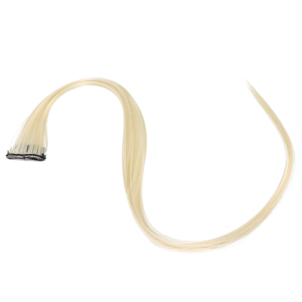 Colored Clipin Hair Extensions Highlight Synthetic Party One Piece Hair Extensions (beige)