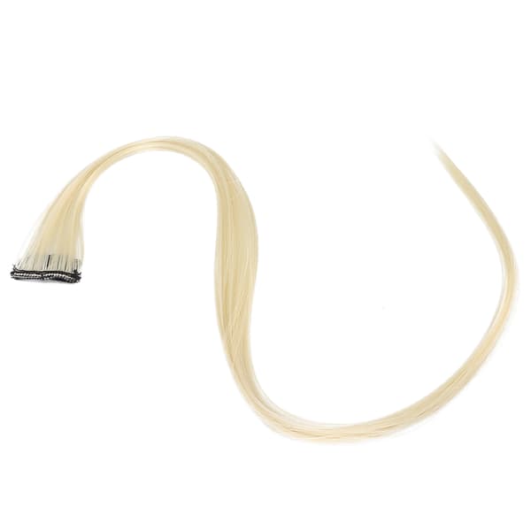 Farvede Clipin Hår Extensions Highlight Syntetisk Party Hår Extensions i Én Del (Beige)
