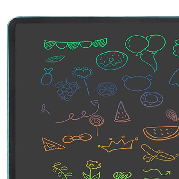 16 tommer elektronisk LCD-skriveplade Farverig tegne-doodle-plade-tablet til udendørs rejser lyseblå