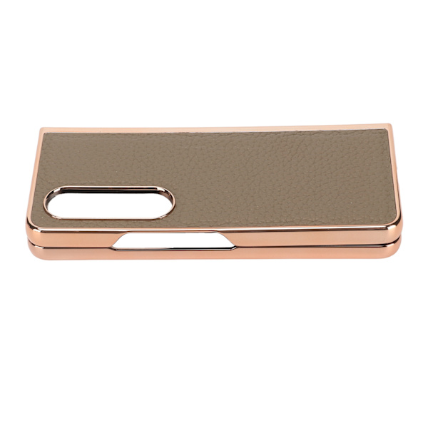 Vikbart phone case för Samsung Galaxy Z Fold 4 Nano Elektropläterat Läder Stjärnmönster Anti-skrapa Telefon Case Grå