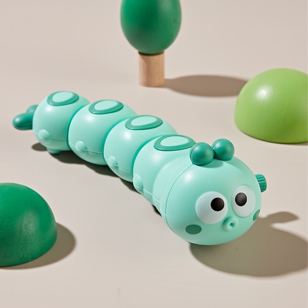 Søt tegneseriedyr Wind Up Baby Crawling Toy - Grønn