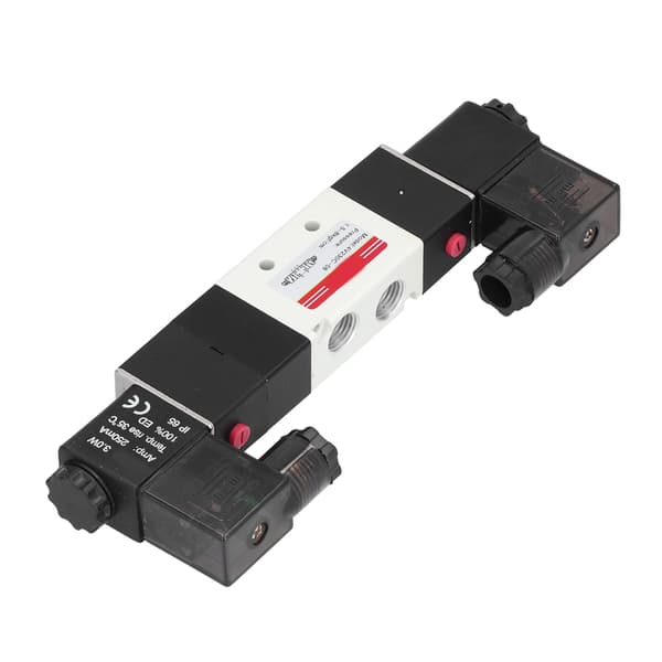 Pneumatisk Solenoidventil 3-posisjon 5-veis Stabil Holdbar Robust Kompakt Rustsikker Antikorrosjon Solenoid Luftventil DC24V